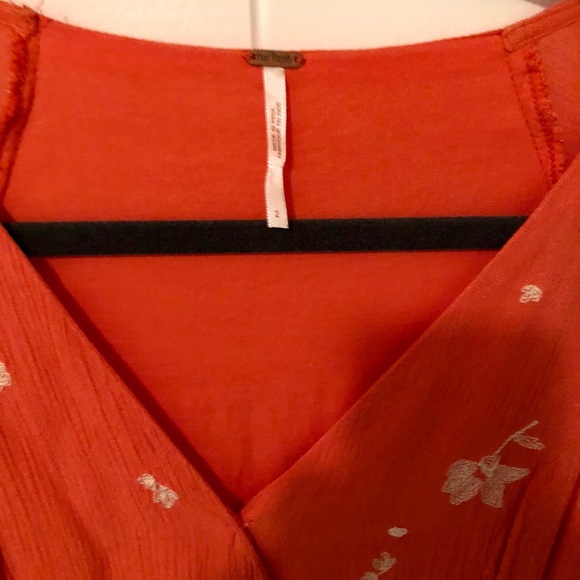 Free People Orange Embroidered Dress - Picture 2 of 3